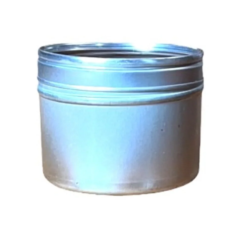 Box of 39 Silver 4-oz. Deep Round Tins w/Clear Plastic Lids & Magnetic Bottom